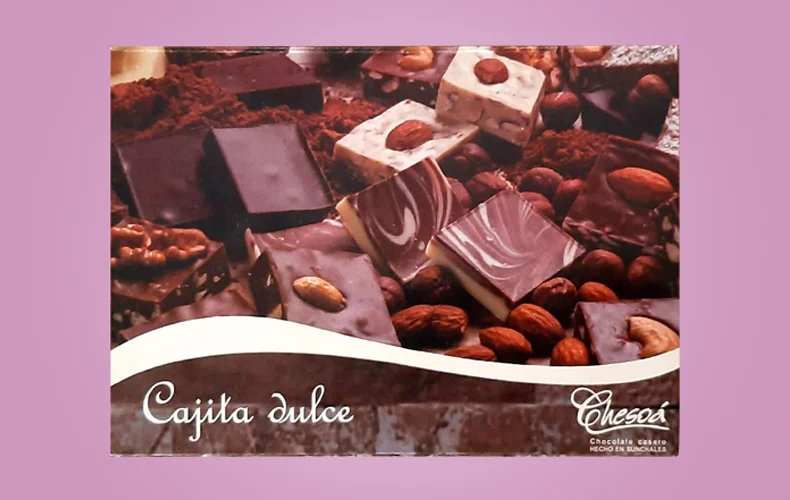 Chocolates Chesoa presentados en cajas.