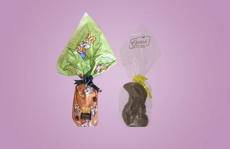 Chocolates Chesoa presentados en huevos de pascua y figuras.